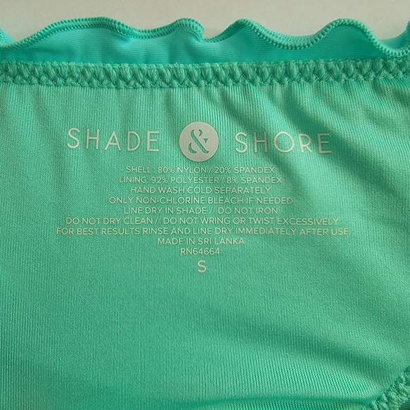 Shade & Shore Ruffle Design Bikini Bottom Rouched Back Side Size Small - Picture 4 of 5